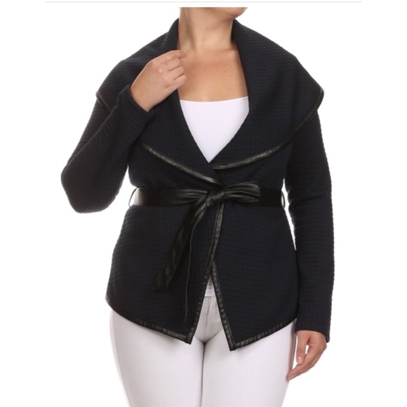 PLUS!!!! Soft Shell Quilted Belted Jacket - Picture 3 of 3